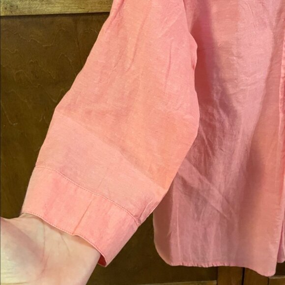 Izod Coral Button-Up Blouse - Picture 4 of 7